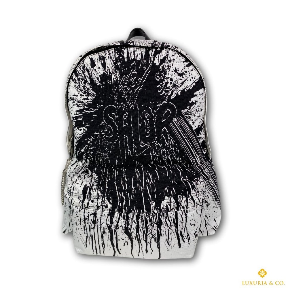 New Authentic Celine Medium Backpack in Nylon Christian Marclay 'Shlup'